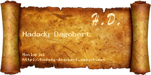 Hadady Dagobert névjegykártya